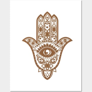 Hamsa Hand illustration Art Posters and Art